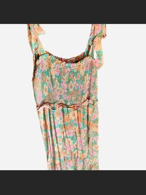 Petal & Pup Floral Maxi Dress in Peach, Pink & Teal